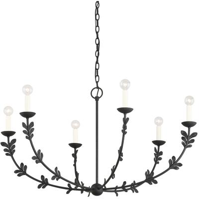 Troy Lighting - Florian 6-Light Large Chandelier - Black Iron - F4440-BI