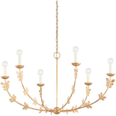 Troy Lighting - Florian 6-Light Large Chandelier - Vintage Gold Leaf - F4440-VGL