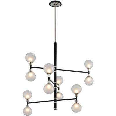 Troy Lighting - Andromeda 12-Light Medium 3-Tier Chandelier - F4826-TBK/PN