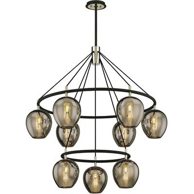 Troy Lighting - Iliad 9-Light Pendant - F6219-TBK/PN