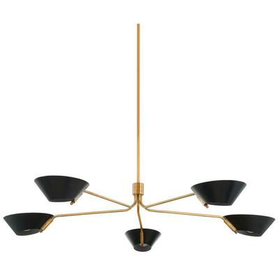 Troy Lighting - Sacramento 5-Light Chandelier - F8163-PBR/SBK