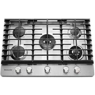 KitchenAid - 30" 5-Burner Built-In Gas Cooktop - KCGS950ESS