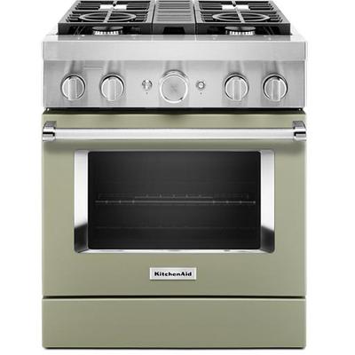 KitchenAid - KitchenAid 30'' Smart Commercial-Style Dual Fuel Range with 4 Burners - KFDC500JAV