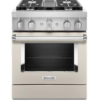 KitchenAid - KitchenAid 30'' Smart Commercial-Style Dual Fuel Range with 4 Burners - KFDC500JMH