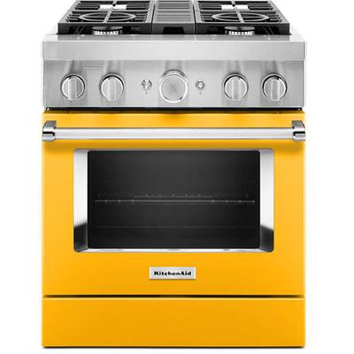 KitchenAid - KitchenAid 30'' Smart Commercial-Style Dual Fuel Range with 4 Burners - KFDC500JYP