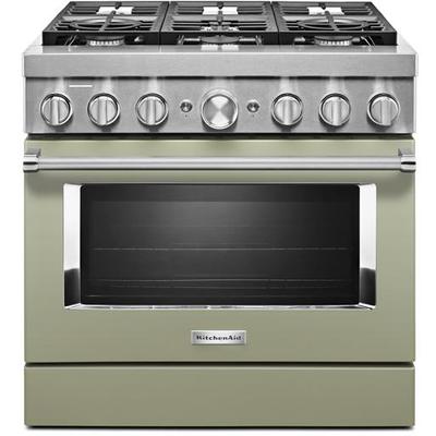 KitchenAid - KitchenAid 36'' Smart Commercial-Style Dual Fuel Range with 6 Burners - KFDC506JAV