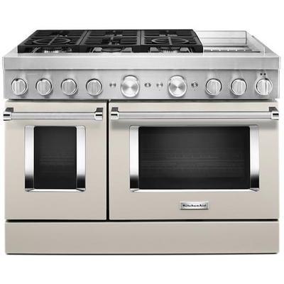 KitchenAid - 48'' Smart Commercial-Style Dual Fuel Range with Griddle - KFDC558JMH