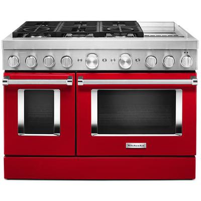 KitchenAid - 48'' Smart Commercial-Style Dual Fuel Range with Griddle - KFDC558JPA