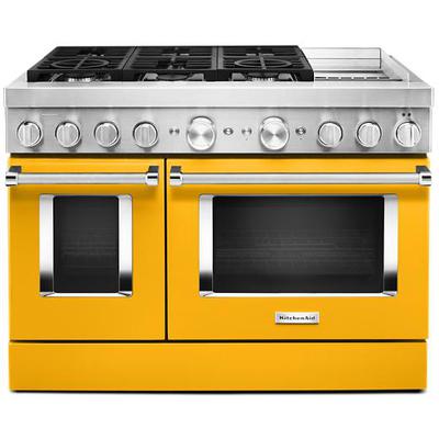 KitchenAid - 48'' Smart Commercial-Style Dual Fuel Range with Griddle - KFDC558JYP