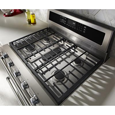 KitchenAid - 30" 5-Burner Dual Fuel Double Oven Convection Range - KFDD500ESS