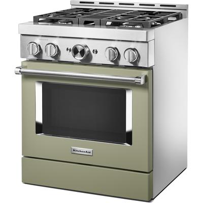 KitchenAid - KitchenAid 30'' Smart Commercial-Style Gas Range with 4 Burners - KFGC500JAV