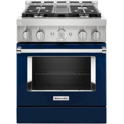 KitchenAid - KitchenAid 30'' Smart Commercial-Style Gas Range with 4 Burners - KFGC500JIB