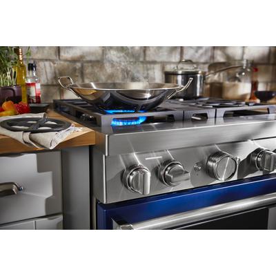 KitchenAid - KitchenAid 30'' Smart Commercial-Style Gas Range with 4 Burners - KFGC500JMB