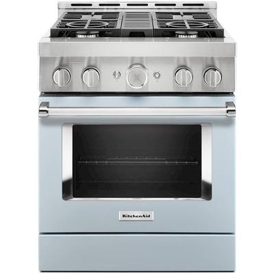 KitchenAid - KitchenAid 30'' Smart Commercial-Style Gas Range with 4 Burners - KFGC500JMB