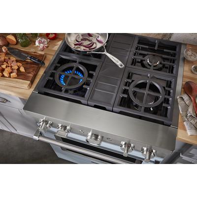 KitchenAid - KitchenAid 30'' Smart Commercial-Style Gas Range with 4 Burners - KFGC500JMH