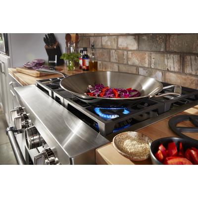 KitchenAid - KitchenAid 30'' Smart Commercial-Style Gas Range with 4 Burners - KFGC500JMB