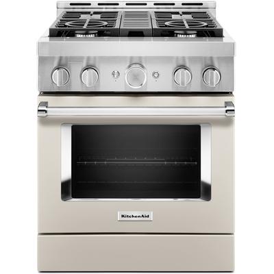 KitchenAid - KitchenAid 30'' Smart Commercial-Style Gas Range with 4 Burners - KFGC500JMH