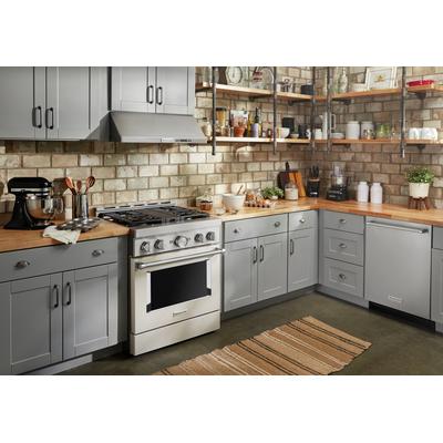 KitchenAid - KitchenAid 30'' Smart Commercial-Style Gas Range with 4 Burners - KFGC500JMH