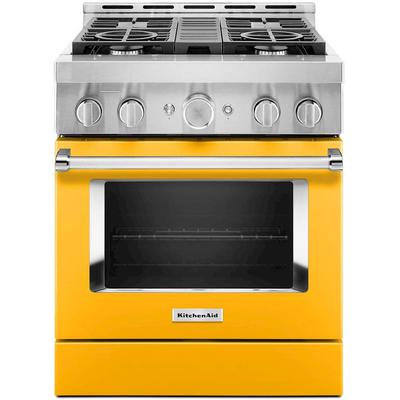 KitchenAid - KitchenAid 30'' Smart Commercial-Style Gas Range with 4 Burners - KFGC500JYP