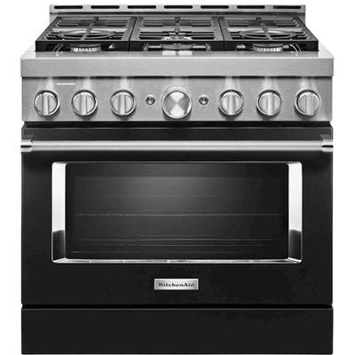 KitchenAid - KitchenAid 36'' Smart Commercial-Style Gas Range with 6 Burners - KFGC506JBK