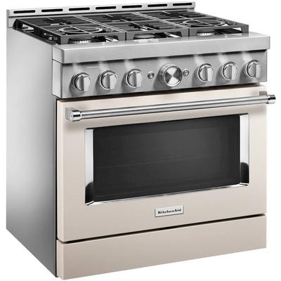 KitchenAid - 36'' Smart Commercial-Style Gas Range with 6 Burners - KFGC506JPA