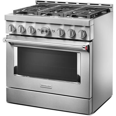 KitchenAid - 48'' Smart Commercial-Style Gas Range with Griddle - KFGC558JAV