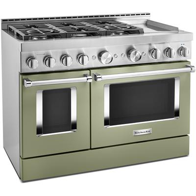 KitchenAid - 48'' Smart Commercial-Style Gas Range with Griddle - KFGC558JAV