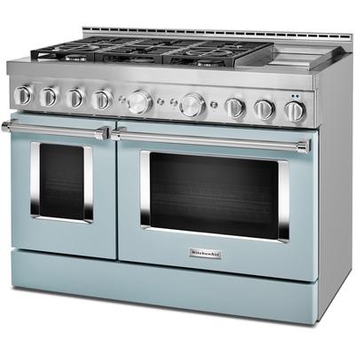 KitchenAid - KitchenAid 48'' Smart Commercial-Style Gas Range with Griddle - KFGC558JMH