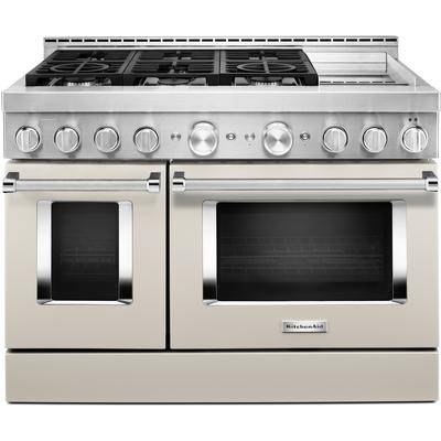 KitchenAid - KitchenAid 48'' Smart Commercial-Style Gas Range with Griddle - KFGC558JMH