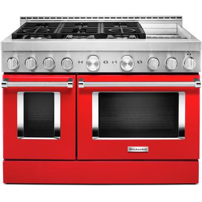 KitchenAid - KitchenAid 48'' Smart Commercial-Style Gas Range with Griddle - KFGC558JPA