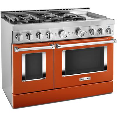 KitchenAid - KitchenAid 48'' Smart Commercial-Style Gas Range with Griddle - KFGC558JSS