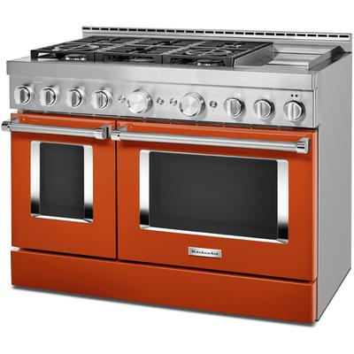 KitchenAid - KitchenAid 48'' Smart Commercial-Style Gas Range with Griddle - KFGC558JSC