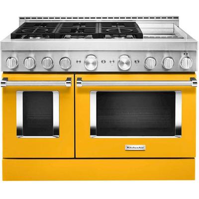 KitchenAid - KitchenAid 48'' Smart Commercial-Style Gas Range with Griddle - KFGC558JYP