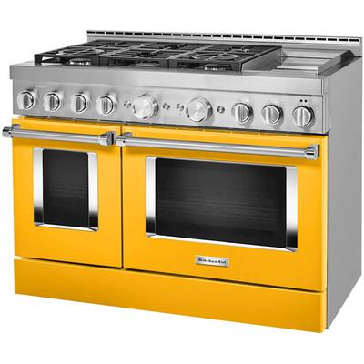 KitchenAid - KitchenAid 48'' Smart Commercial-Style Gas Range with Griddle - KFGC558JYP