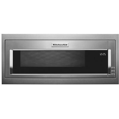 KitchenAid - 1000 Watt Built-In Low Profile Microwave with Slim Trim Kit - KMBT5011KSS