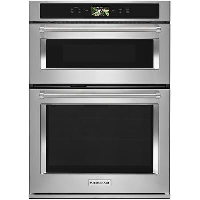 KitchenAid - Smart Oven+ 30" Combination Oven with Powered Attachments - KOCE900HSS