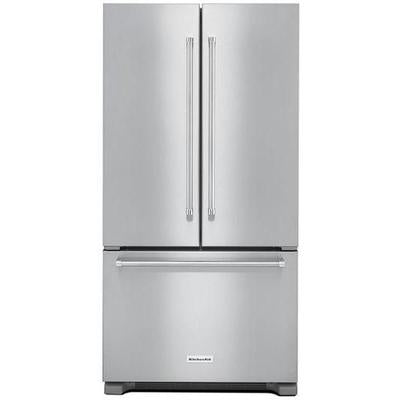 KitchenAid- 22 cu. ft. 36" Counter Depth French Door Refrigerator with Interior Dispense- KRFC302ESS