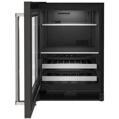 KitchenAid - "24"" Beverage Center with Glass Door and Metal-Front Racks" - KUBL314KSS