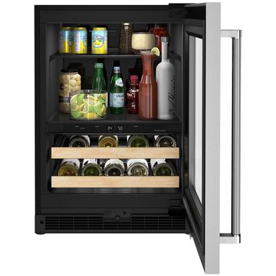 KitchenAid - "24"" Beverage Center with Glass Door and Metal-Front Racks" - KUBR314KBS