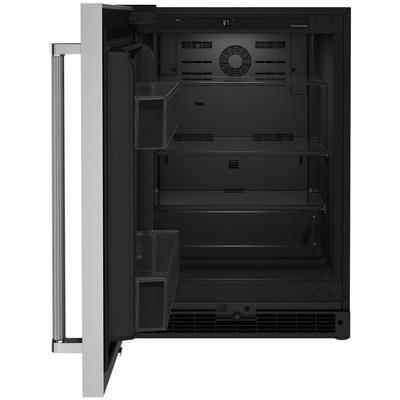 KitchenAid - "24"" Undercounter Refrigerator with Glass Door and Shelves with Metallic Accents" - KURL314KBS