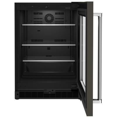 KitchenAid - "24"" Undercounter Refrigerator with Glass Door and Shelves with Metallic Accents" - KURR314KSS