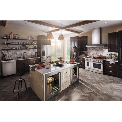 KitchenAid - "24"" Undercounter Refrigerator with Glass Door and Shelves with Metallic Accents" - KURR314KSS