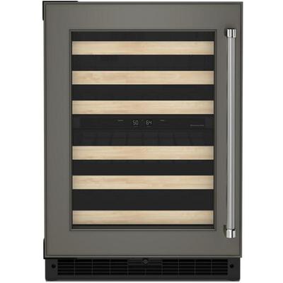 KitchenAid - "24"" Panel-Ready Undercounter Wine Cellar with Wood-Front Racks" - KUWL214KPA