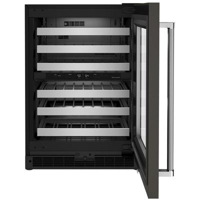 KitchenAid - "24"" Undercounter Wine Cellar with Glass Door and Metal-Front Racks" - KUWR314KSS