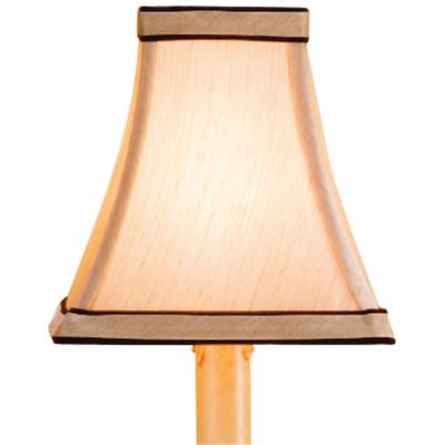 Currey & Co. - Cream Silk Square Shade with Black Trim - 338