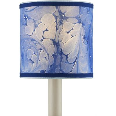 Currey & Co. - Marble Paper Drum Chandelier Shade - Blue - 0900-0014