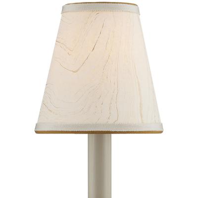 Currey & Co. - Marble Paper Tapered Chandelier Shade - Cream/Gold - 0900-0015