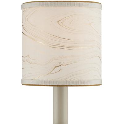 Currey & Co. - Marble Paper Drum Chandelier Shade - Cream/Gold - 0900-0016