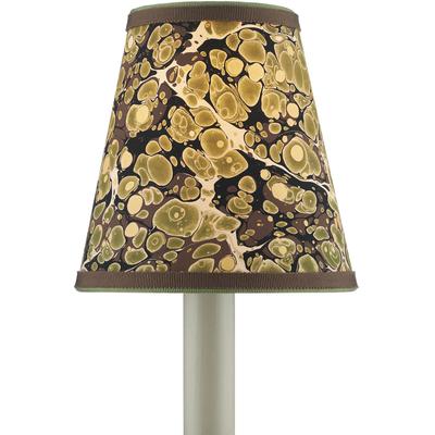 Currey & Co. - Marble Paper Tapered Chandelier Shade - Green/Brown/Gold - 0900-0021