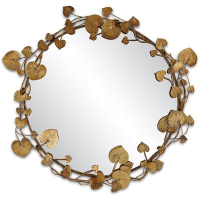 Currey & Co. - Vinna Brass Round Mirror - 1000-0116